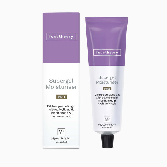 Supergel Idratante M3 PRO con gel prebiotico senza olio, acido salicilico, niacinamide e acido ialuronico