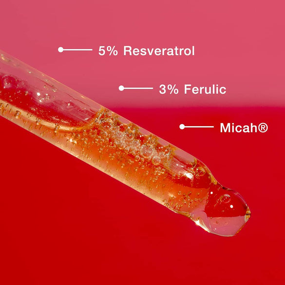 Resvera-F Siero antiossidante S12 con 5% di Resveratrolo, 3% di Acido Ferulico e Micah